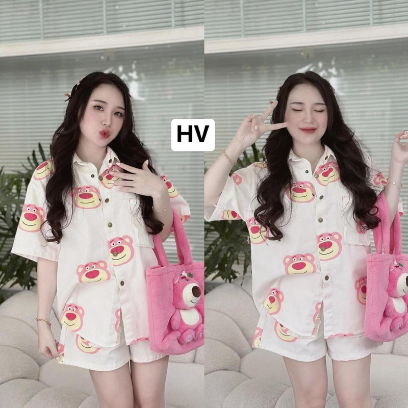 Sét bộ nữ cộc tay chất liệu jean quảng châu