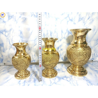 Bình bông đồng kiểu bầu 21cm, 24cm, 30cm