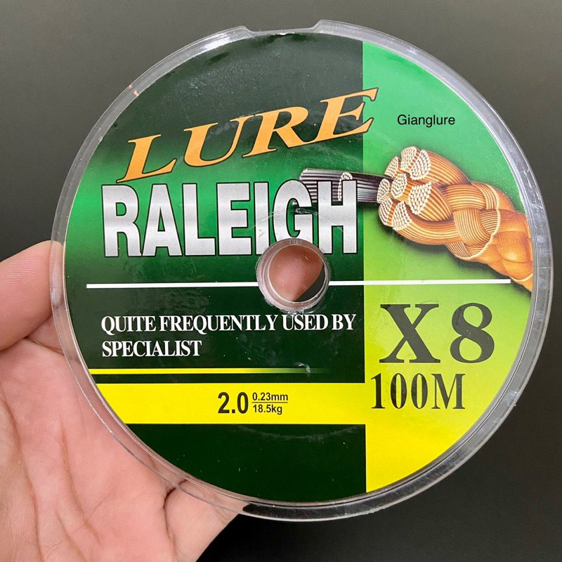Dây pe câu lure x8 , dây dù 7 màu Raleigh