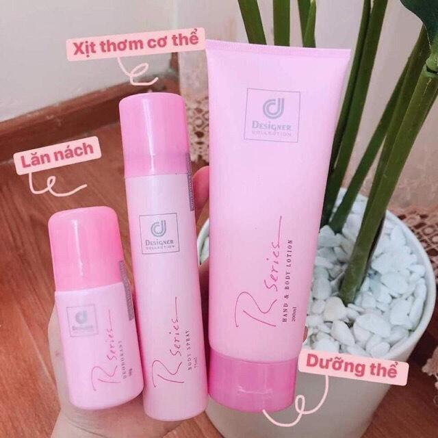 COMBO set RSERIES THÁI LAN 3 món chính hãng:Lăn nách- Xịt Thơm - Kem dưỡng body