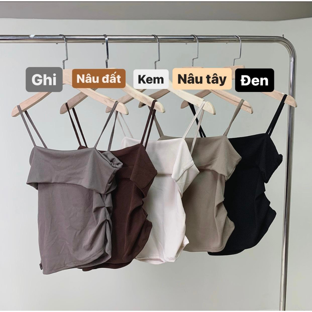 Áo Hai Dây Gấp Ngực Vạt Chéo LILISTORE23