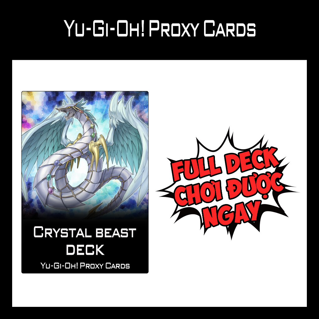 Bài YUGIOH - Crystal Beast Deck - Bài IN 1 MẶT