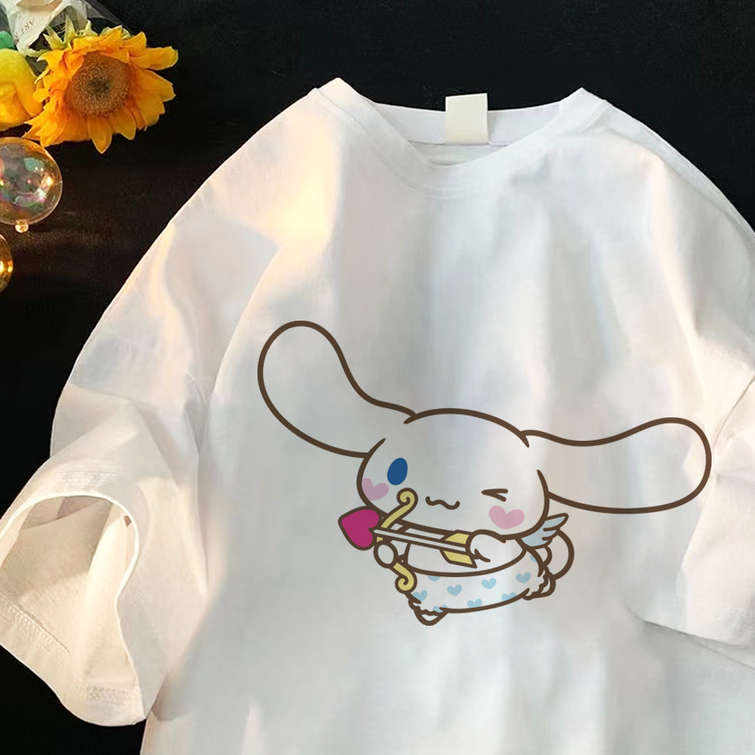Áo Thun Hoạt Hình Cinnamoroll Thời Trang Unisex Nam Nữ