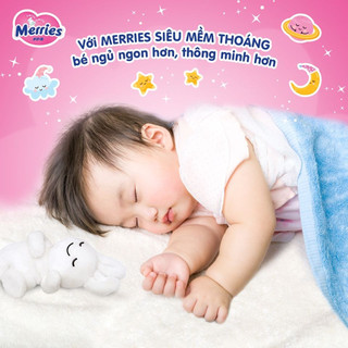 Bỉm dán Merries size NB/S/M/L 90/82/64/54 miếng