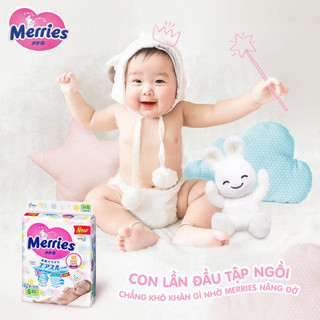 Bỉm dán Merries size NB/S/M/L 90/82/64/54 miếng