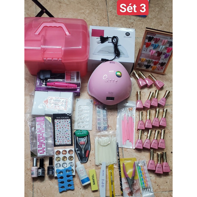 Set số 3 đồ học nail mix dụng cụ làm móng chính hãng từ cơ bản đến nâng cao, combo bộ dụng cụ làm nail