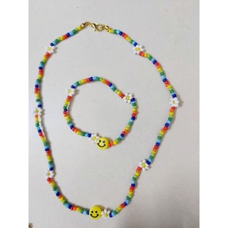 Set vòng tay, vòng cổ hạt cườm nhiều màu sắc