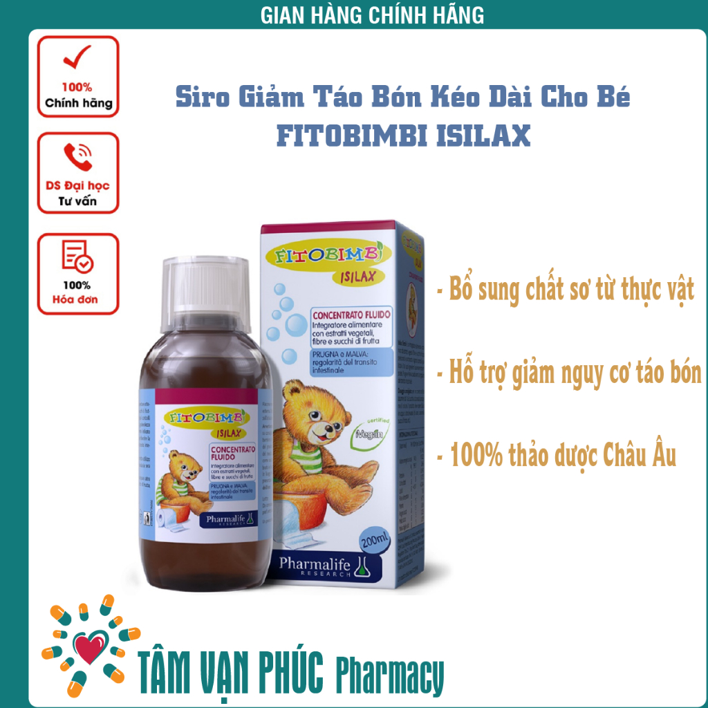 Men Vi Sinh FITOBIO BABY FITOBIMBI Hỗ Trợ Cân Bằng Đường Ruột, Cải Thiện Tiêu Hóa, Giảm Táo Bón Cho Bé Chai 15ml