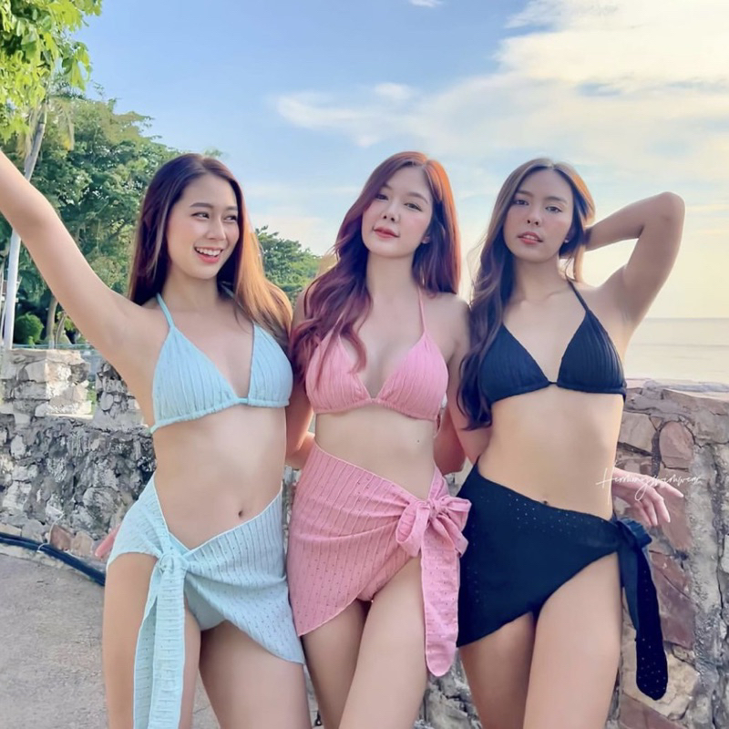 Set bikini ba mảnh Bộ bikini đi biển Buistrore swimwear 3 màu