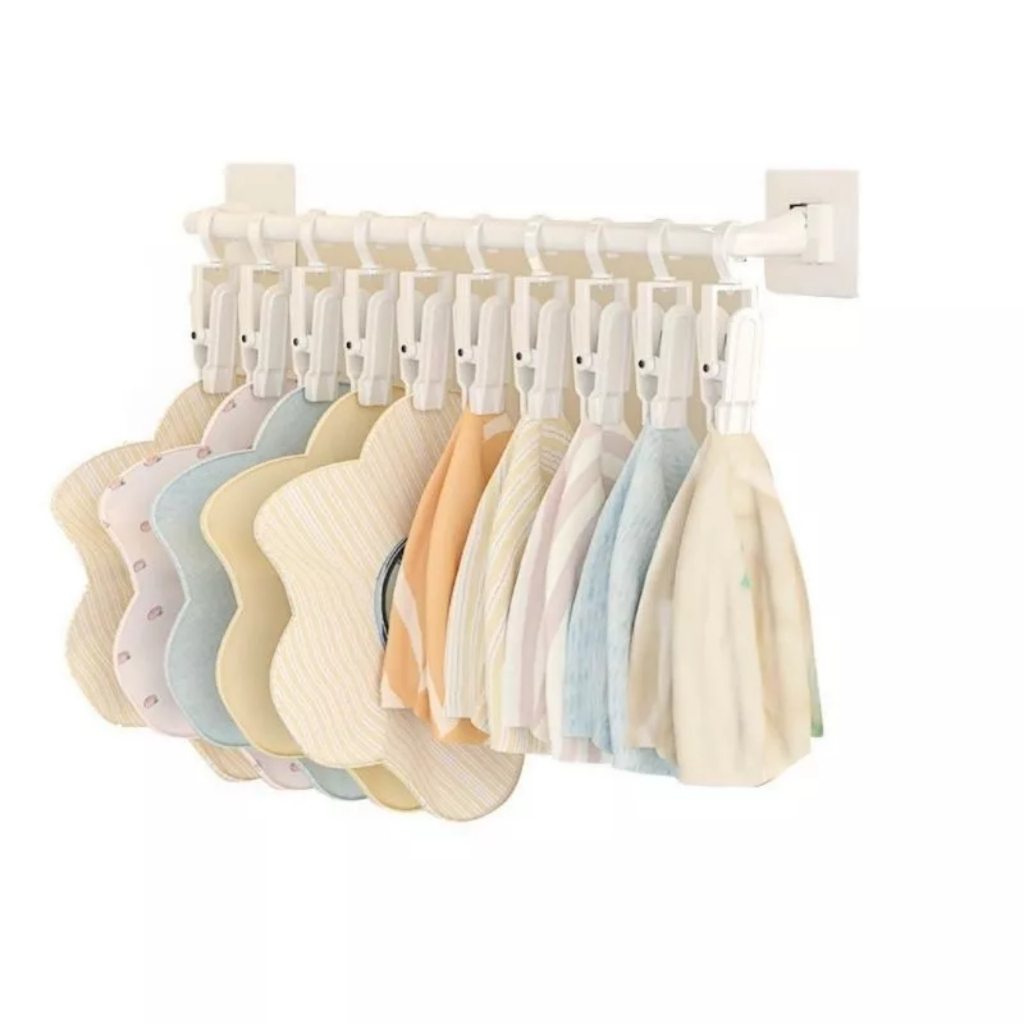 Set 10  Móc Treo Tường Kèm Giá Treo Dính Tường Treo Đồ Đa Năng T.c