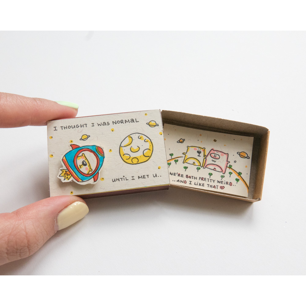 Thiệp Tình Yêu Hộp Diêm "I thought I was normal"