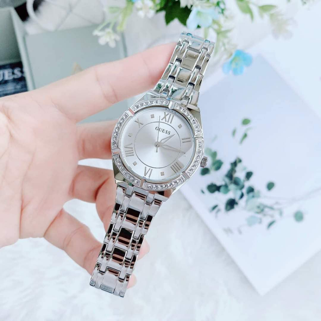 Đồng hồ nữ dây thép Guess Silver Tone 36mm