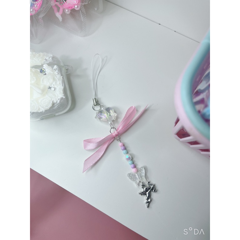 Dây đeo điện thoại mix ruy băng