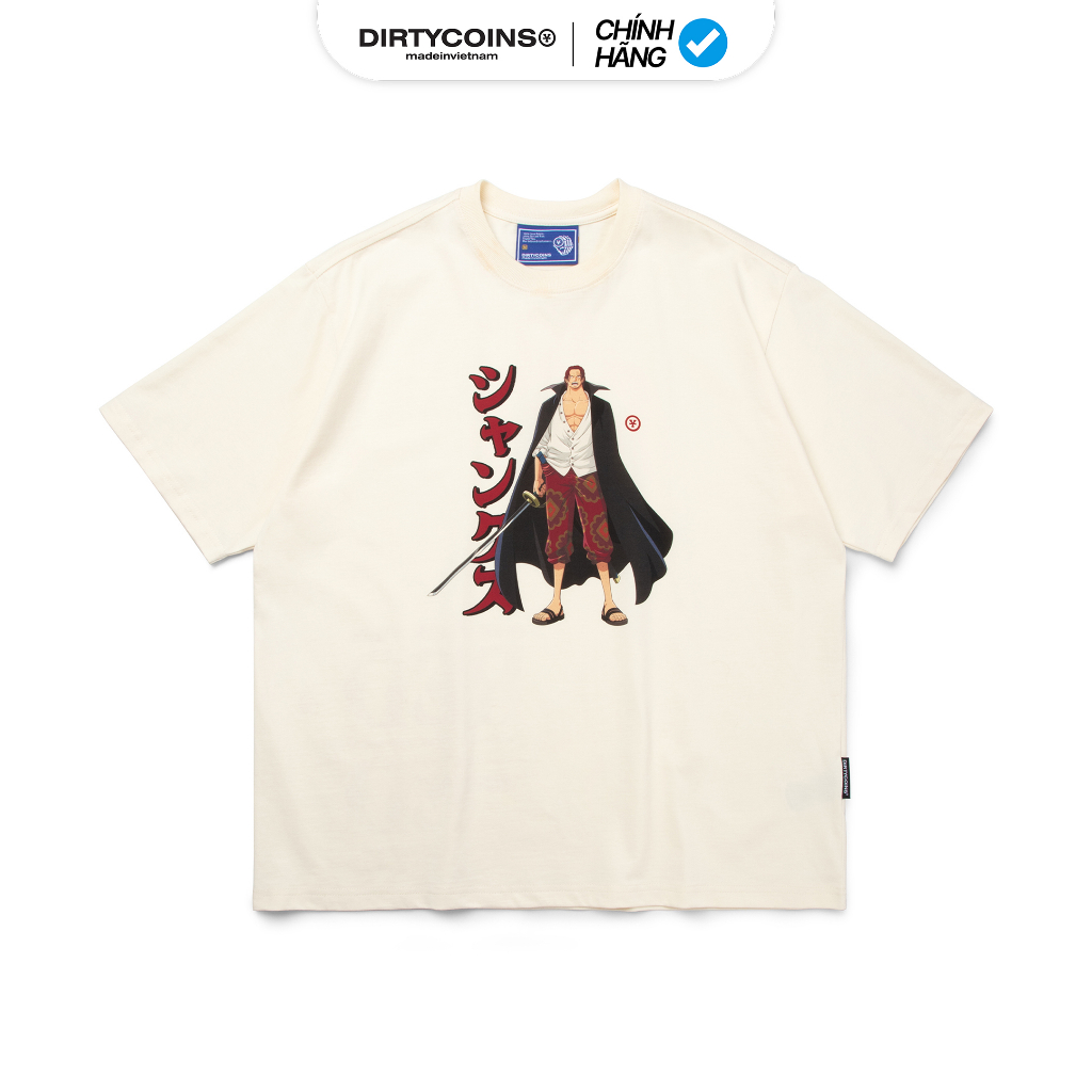 Áo Thun DirtyCoins x One Piece Film:Red Shanks T-shirt - Cream