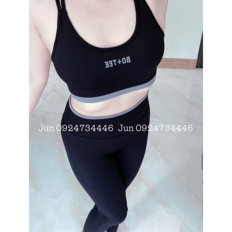 Set bộ Botee dây đôi chéo viền chun mông tập gym yoga