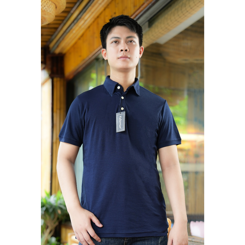 Áo polo nam trơn FALUMAR, mẫu áo phông nam chính hãng có cổ đẹp trẻ trung