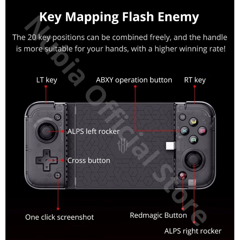 GamePad Red Magic Shadow Blade , tay cầm chơi game cho Nubia Red Magic 8 Pro chính hãng