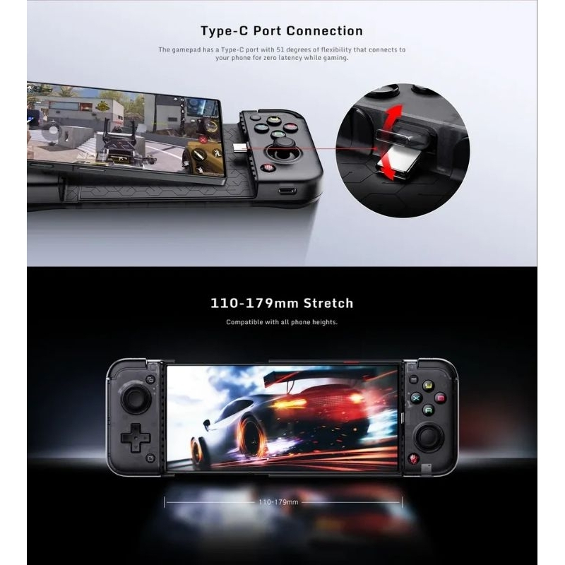 GamePad Red Magic Shadow Blade , tay cầm chơi game cho Nubia Red Magic 8 Pro chính hãng