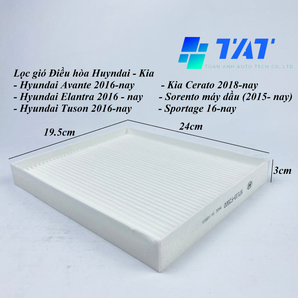 Lọc gió điều hòa Kia Sorento, Sonata (97133-2F000)