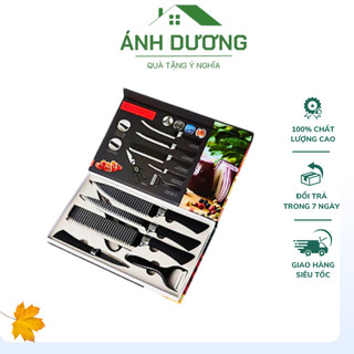 Bộ dao nhật 6 món dao nhà bếp asakh hàng nhật chất lượng cao
