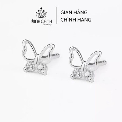 Khuyên Tai Bạc Cánh Bướm Bạc Ta - Minh Canh Jewelry