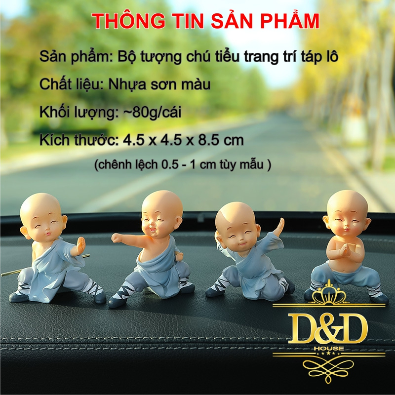 Tượng chú tiểu trang trí táp lô xe hơi, ô tô siêu cute