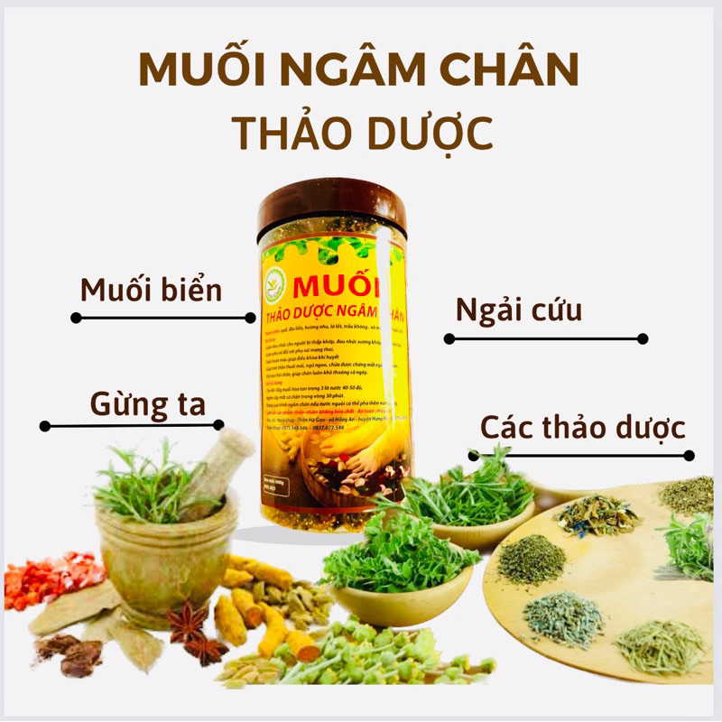 MUỐI NGÂM CHÂN THẢO DƯỢC HANACARE - THẢO DƯỢC NGÂM CHÂN KHỬ MÙI HÔI THƯ GIÃN 1000G