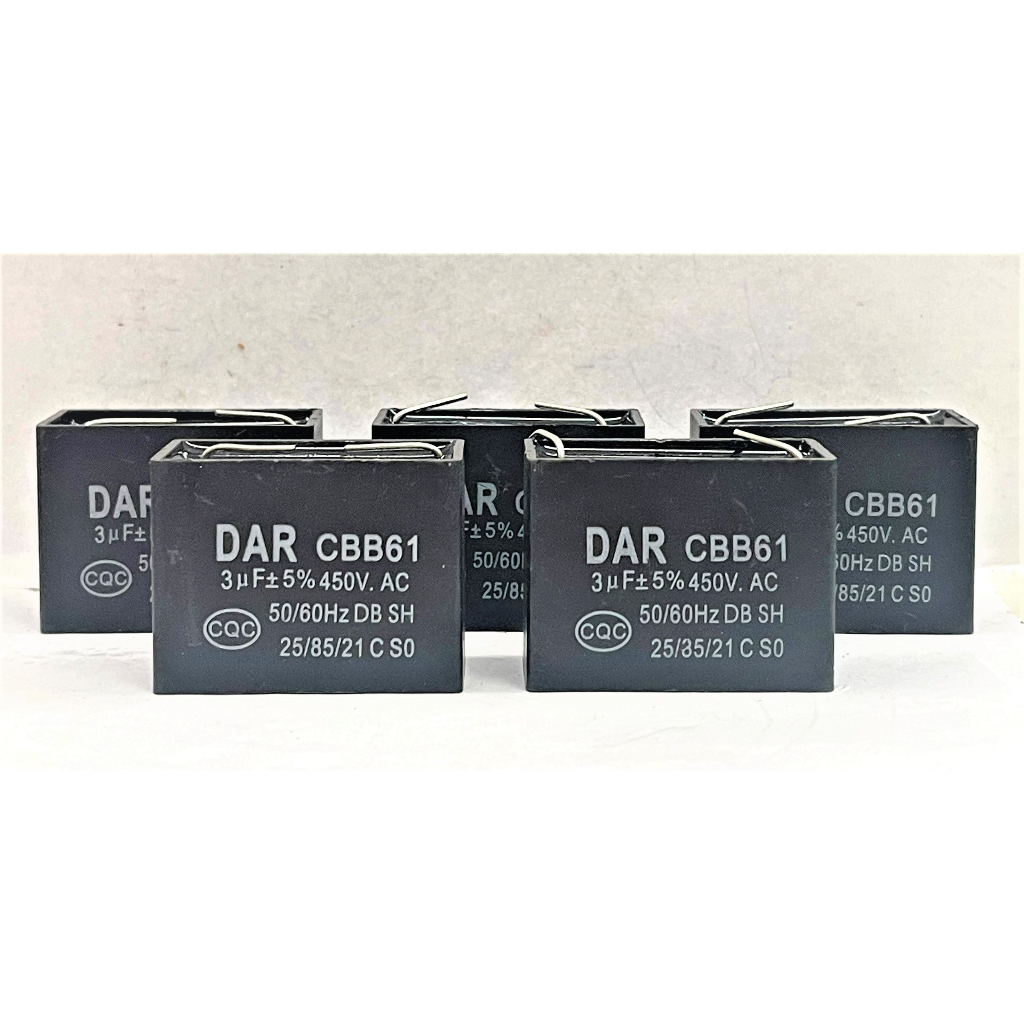 Combo 5 tụ quạt chân kim 3uf/450v