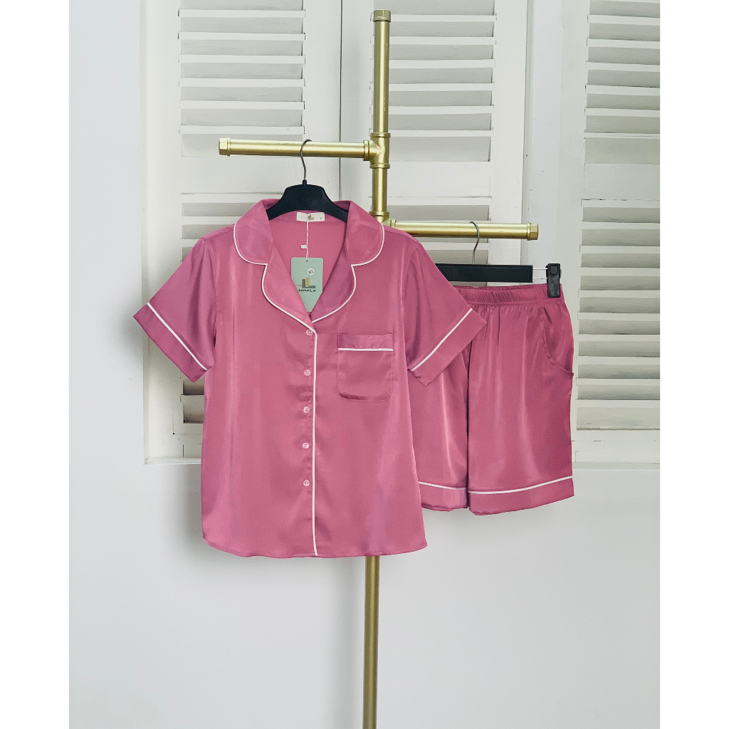 Đồ Bộ Pijama Tay Ngắn Quần Ngắn YAMOPAD Chất Silk Nhật Cao Cấp Mền Mịn Thấm Hút