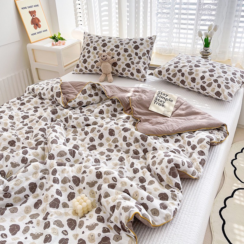Chăn Hè Cotton Đũi Chuẩn Loại 1 Ruột Xơ Đậu Nành Kích Thước 2mx2m3