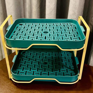 Giá úp cốc, úp bát 2 tầng inox chống han gỉ tuyệt đối, nhiều màu sắc cực đẹp