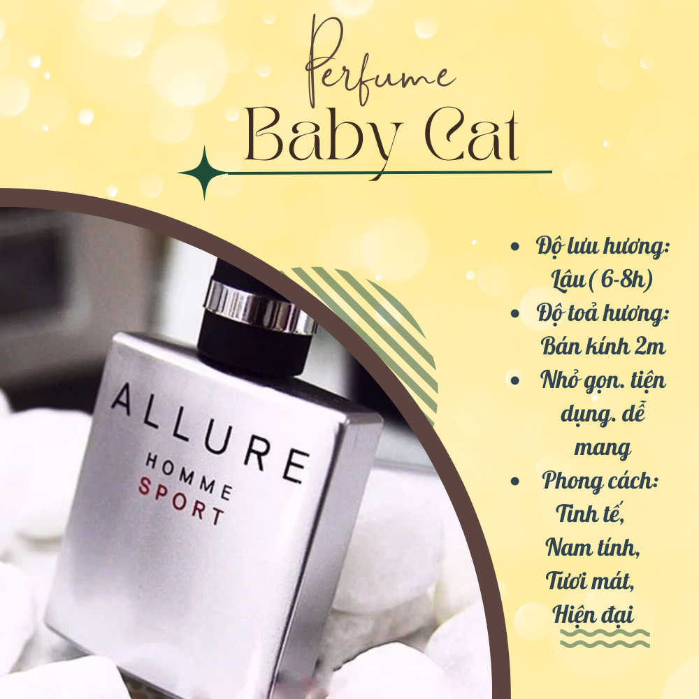 Nước hoa nam Allure Homme Sport 10ml đẳng cấp phái mạnh siêu cuốn hút,độ lưu hương lâu