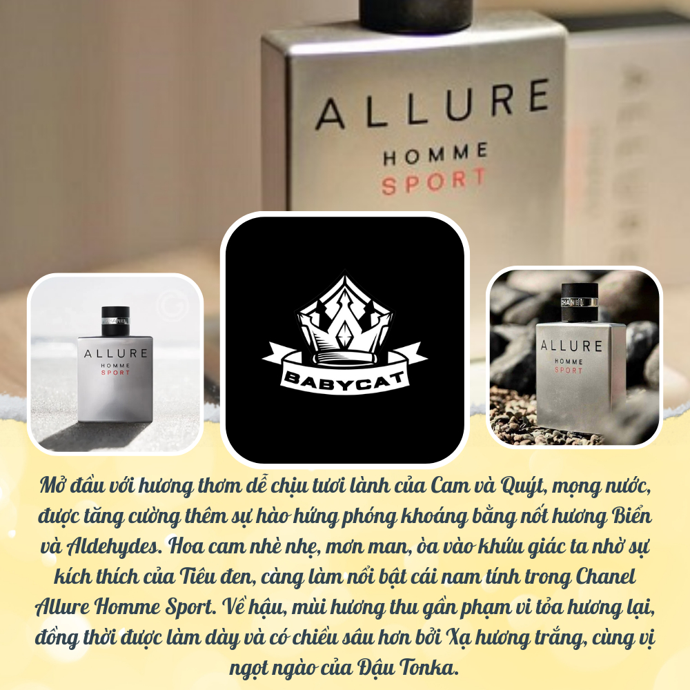 Nước hoa nam Allure Homme Sport 10ml đẳng cấp phái mạnh siêu cuốn hút,độ lưu hương lâu