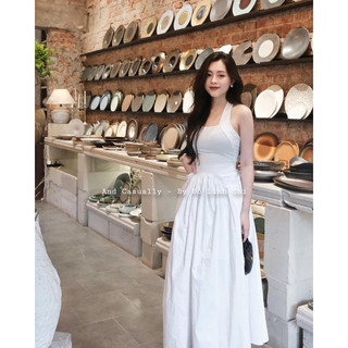 And Casually / Set áo cổ yếm + chân váy ( set rời )