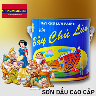 Sơn dầu cao cấp 7 chú lùn - Khô nhanh Nhẹ mùi Đa năng sơn cửa sắt - sơn tủ gỗ - sơn hàng rào