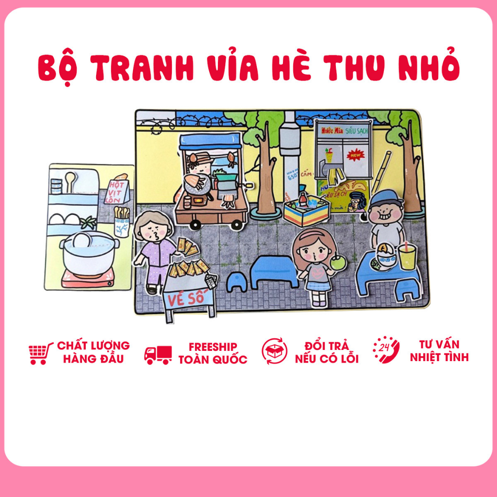 Cô tiên xanh Bộ Tranh Vỉa Hè Thu Nhỏ - Bộ Tranh Đi Đu Idol BlackPink đồ chơi thủ công vô cùng thú vị