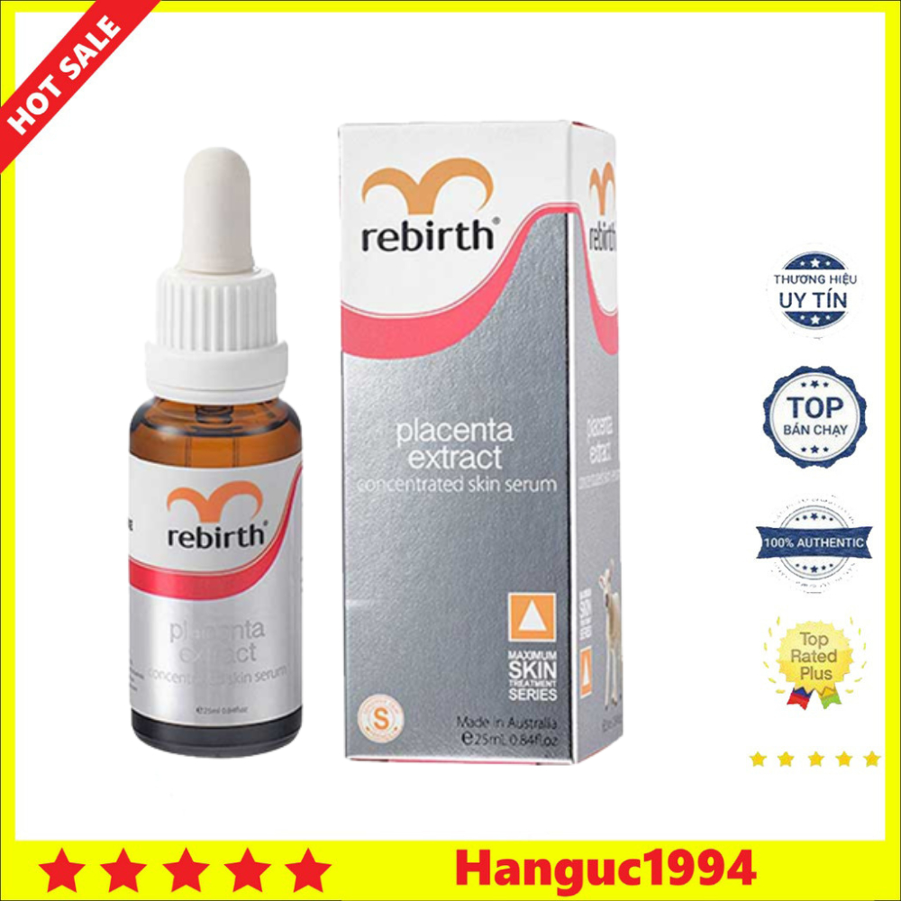 Serum Làm Mờ Nám Nhau Thai Cừu Đậm Đặc 45% Rebirth Placenta Extract Concentrate 25ml RM04