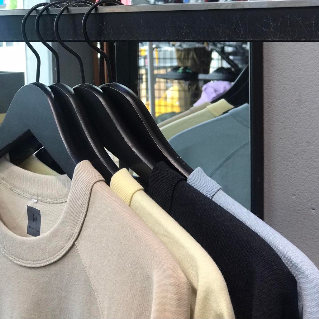 Áo phông nam nữ UNIQLO APNT11 tay lỡ form over dày dặn