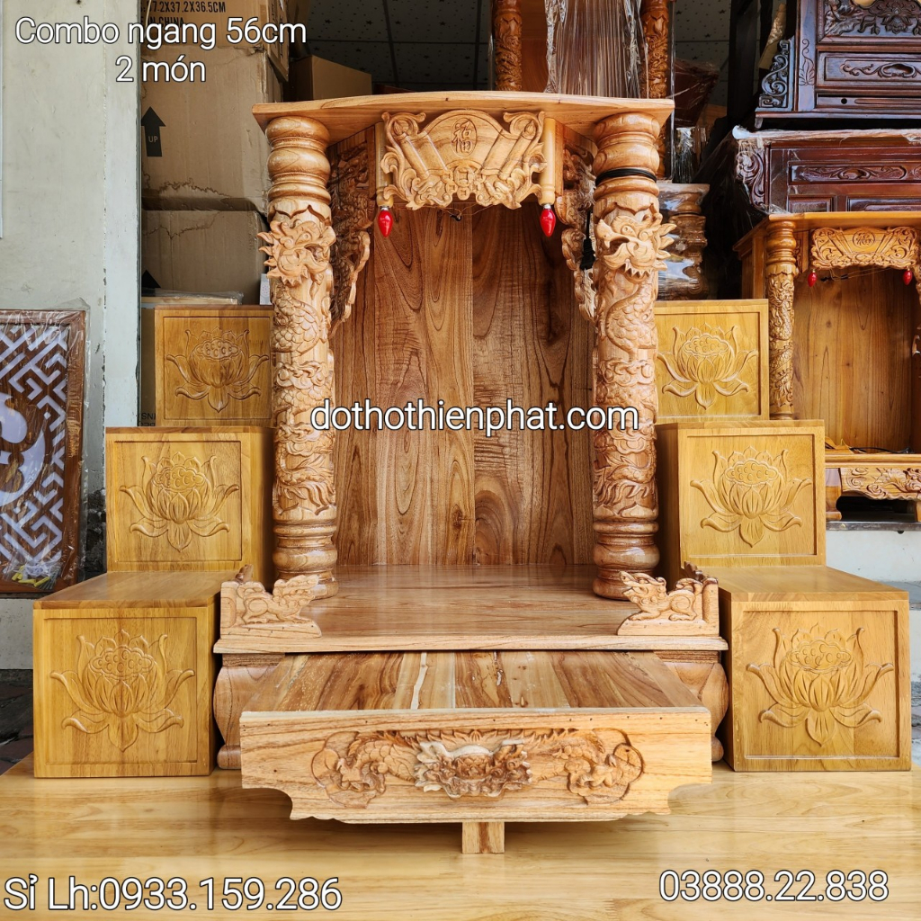 Combo Bộ Bàn thờ ngang 56 : 2 món giá rẻ nhất thị trường sỉ Lh : 03888.22.838