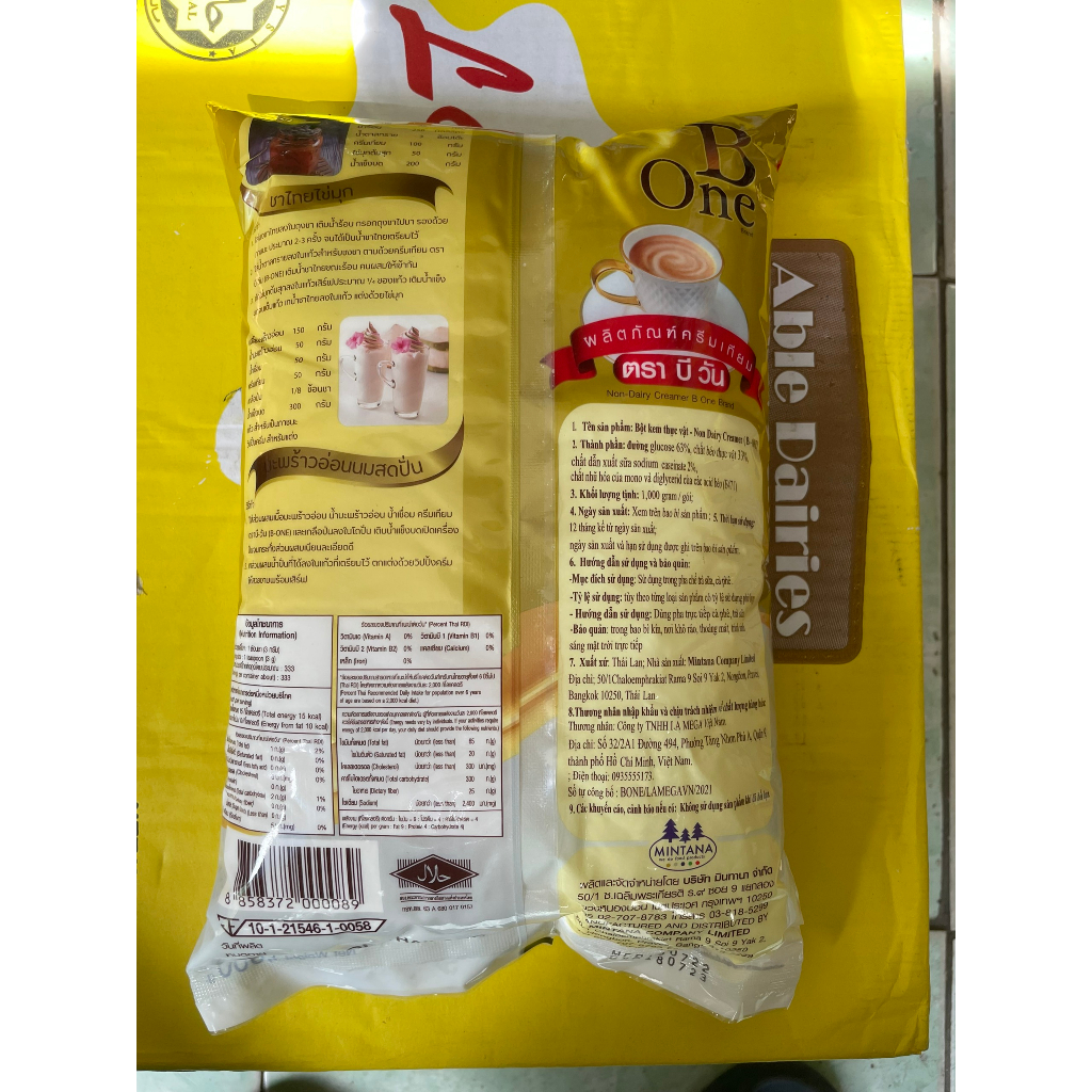 Thùng 12 Gói Bột Béo Thái Lan B One Bone 1kg