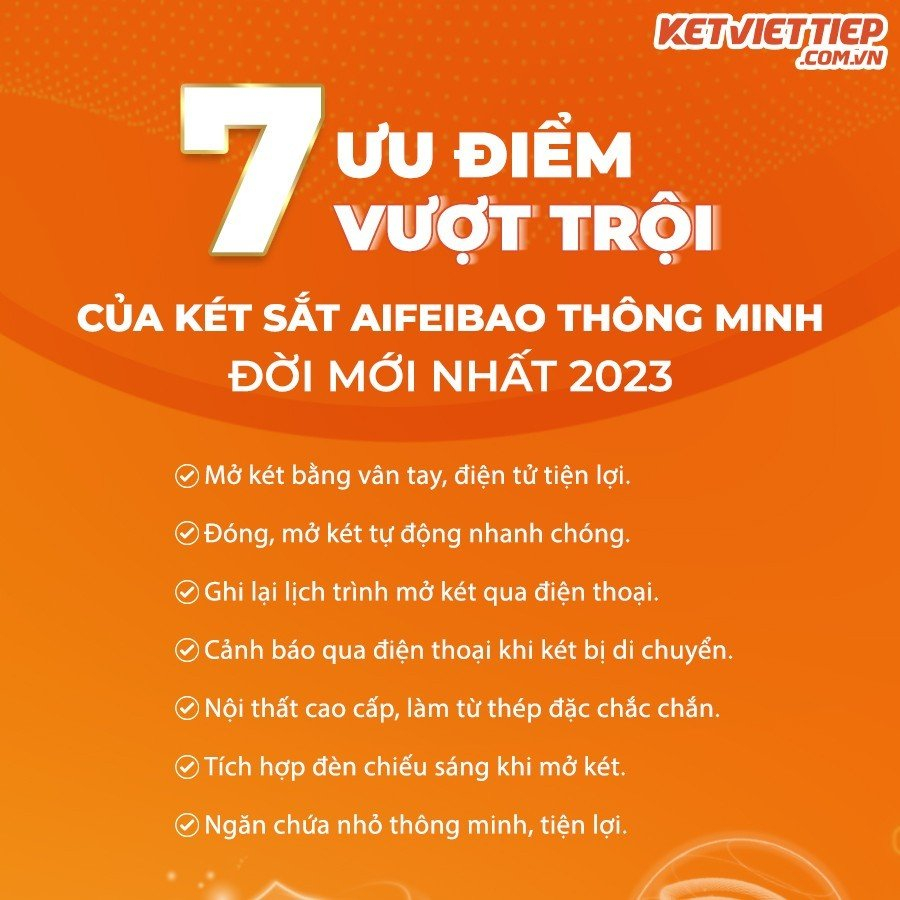Két sắt thông minh Aifeibao KV386 kiểu dáng sang trọng tính năng hiện đại kết nối Smartphone thông minh
