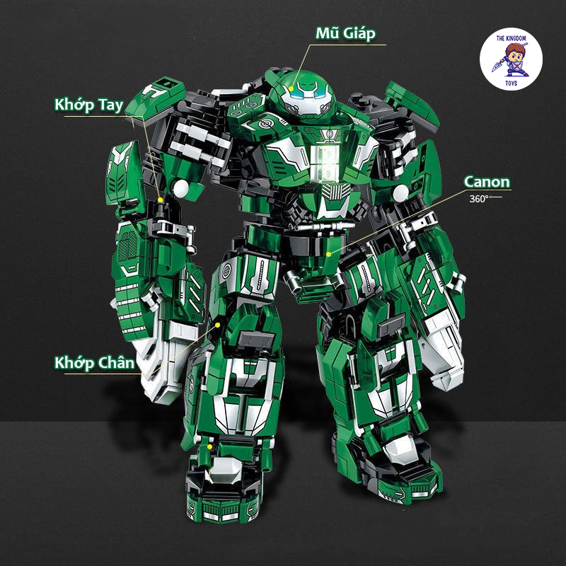 Đồ Chơi Lắp Ráp HulkBuster Iron Man MK26 Mô Hình Robot Siêu Anh Hùng Người Sắt LY76030