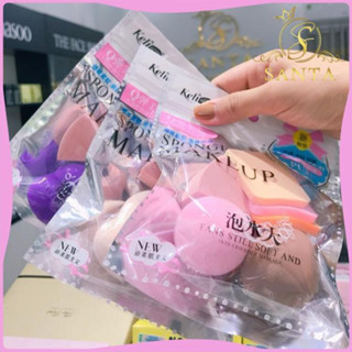 [W.E Store] Set Bộ 6 Bông Mút Tán Phấn Trang Điểm Keli mềm mịn đáng yêu dễ dùng tiện lợi nội địa sỉ rẻ makeup puff