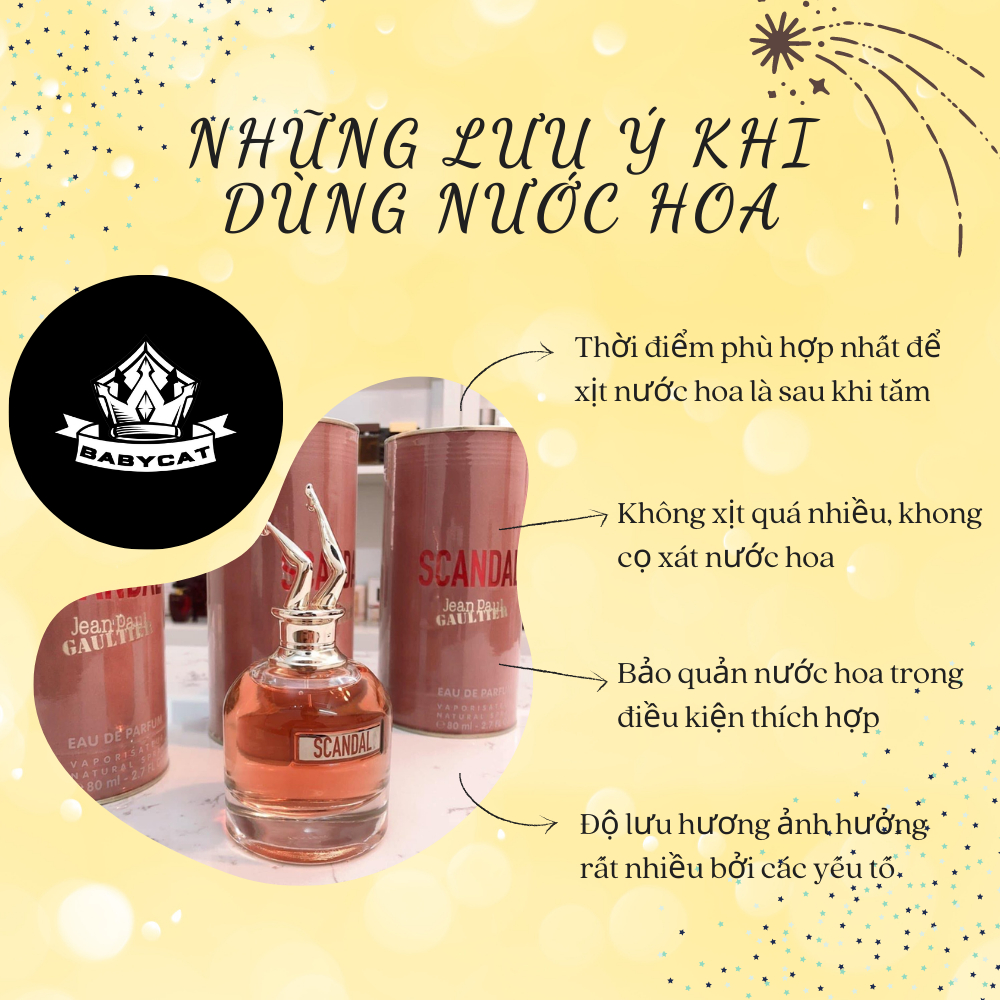 Nước hoa nữ Jean Paul Gaultier Scandal By Night EDP ngọt ngào quyến rũ chiết 10ml- Babycat Store