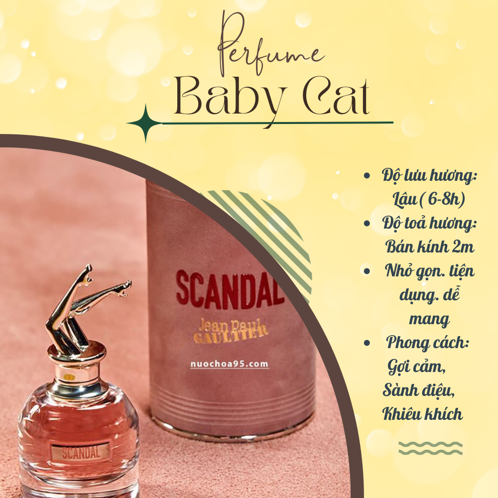 Nước hoa nữ Jean Paul Gaultier Scandal By Night EDP ngọt ngào quyến rũ chiết 10ml- Babycat Store