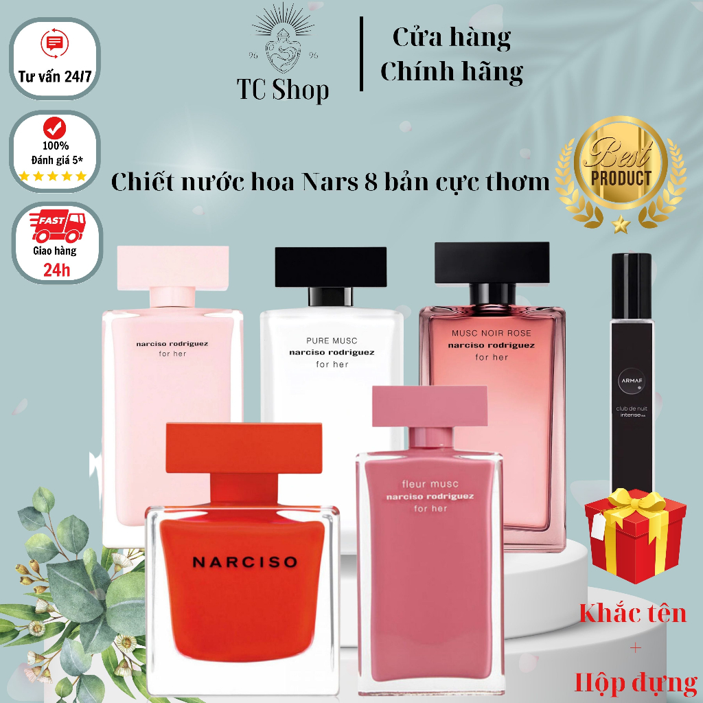 Nước Hoa Narciso For Her Edp, Nars Noir Rose _ Hương Thươm Dễ Chịu_ Nước Hoa Chiết