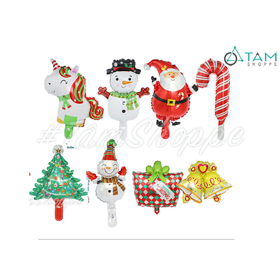 Bong bóng kiếng Noel 8 kiểu cao 25-35cm BBK-NOEL-05