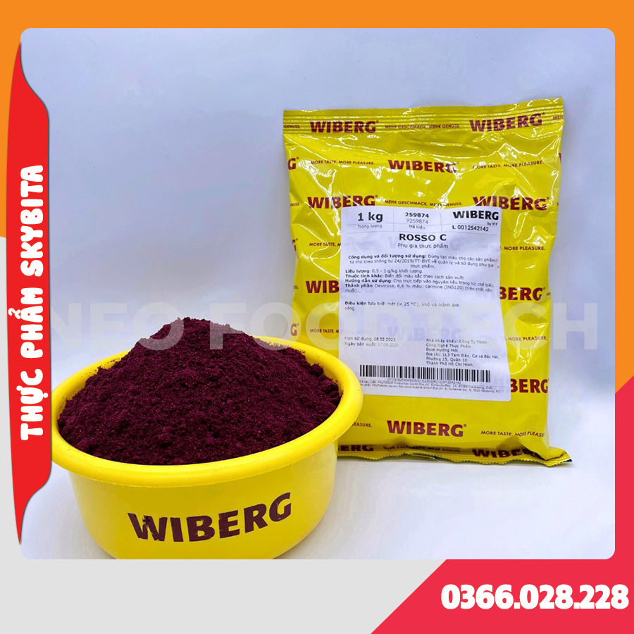 Màu thực phẩm hồng sen tự nhiên Rosso C - Chuyên dùng tạo màu cho xúc xích, pate, lạp xưởng,..