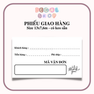 25-100 tem giao hàng có keo sẵn - size 13x7,6cm