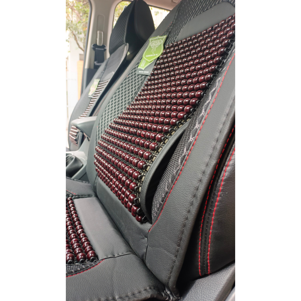 Bộ Lót Ghế Ô Tô Hạt Gỗ có nâng lưng TANGDi thư giãn cột sống TD05 | BigBuy360 - bigbuy360.vn